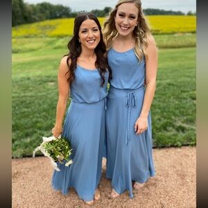 “Slate” color bridesmaid dress